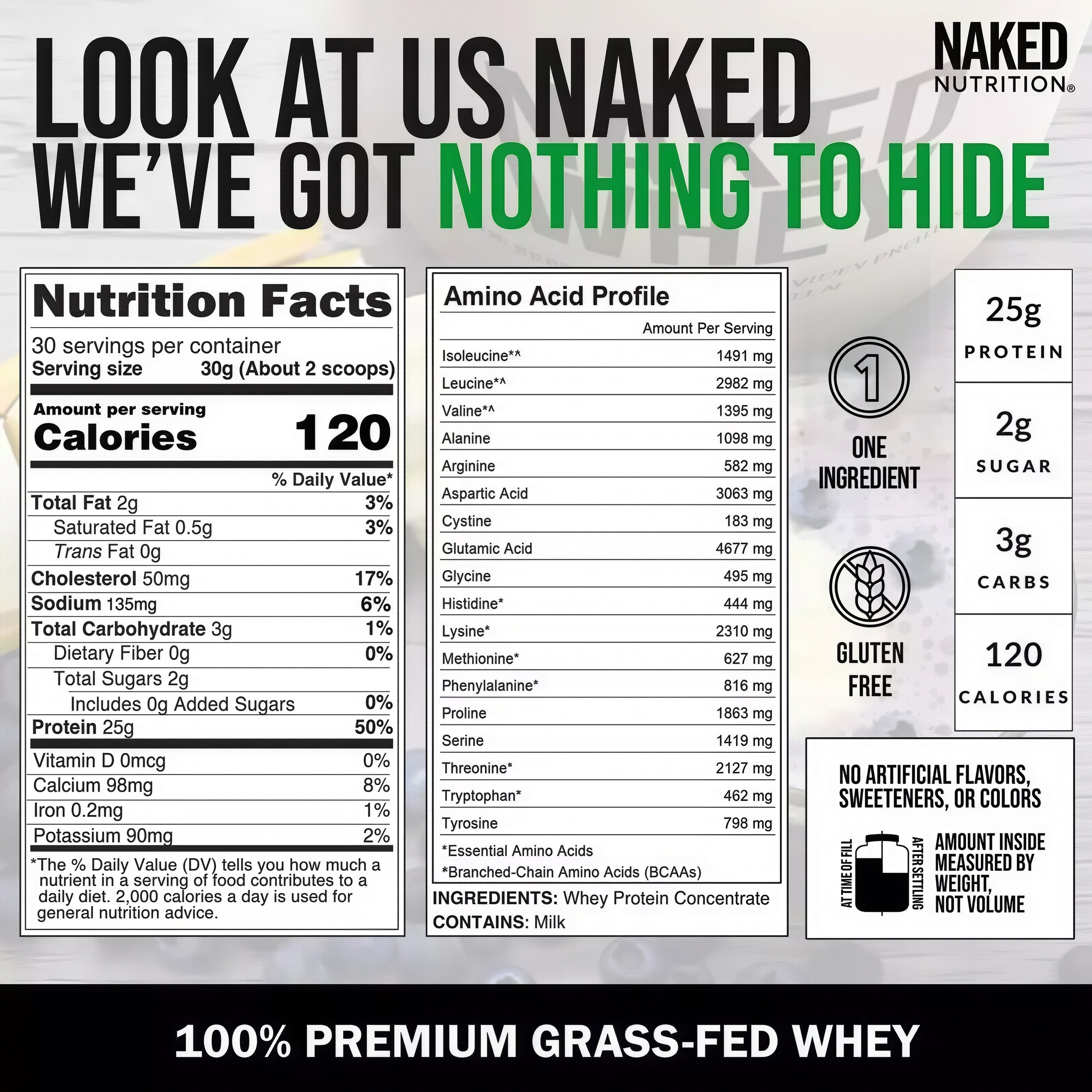 NAKED Grass Fed Whey Protein Powder